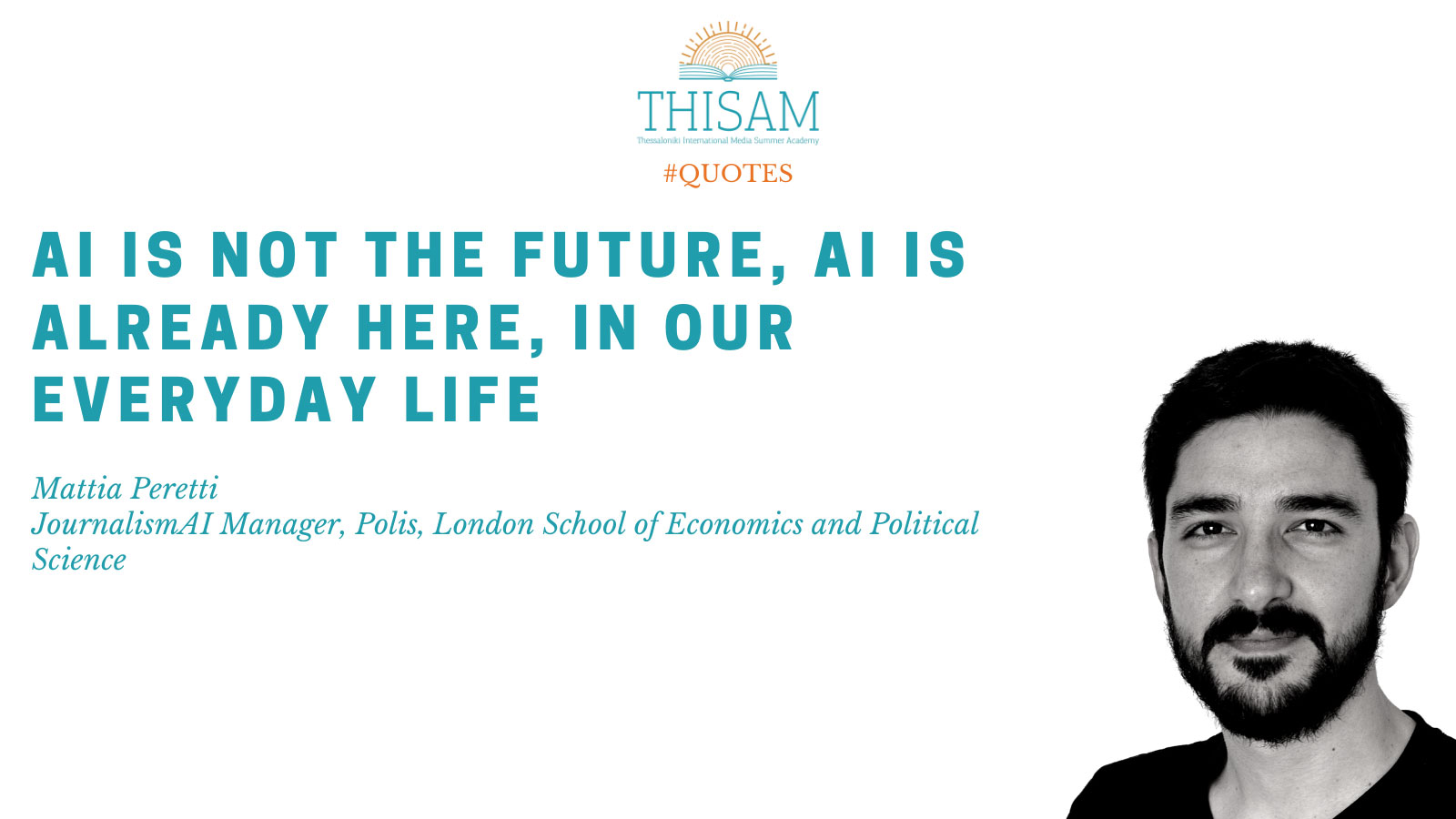 THISAM Talks: "What does ‘Artificial Intelligence’ mean for journalism?"
